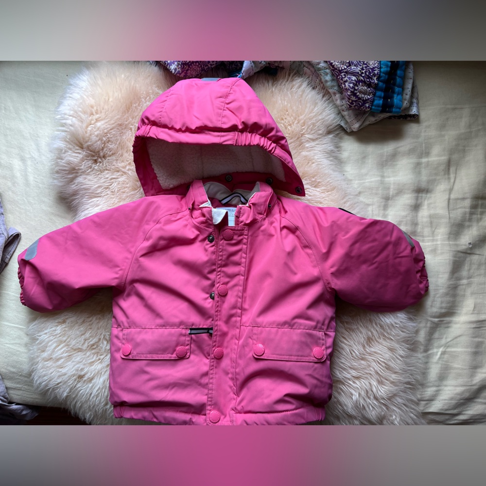 Polarn O Pyret winter snow jacket with removable hood